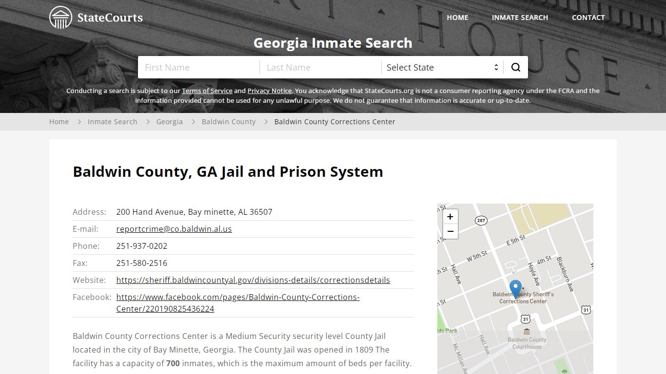 Baldwin County Corrections Center Inmate Records Search, Georgia ...